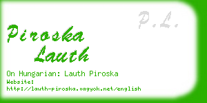 piroska lauth business card